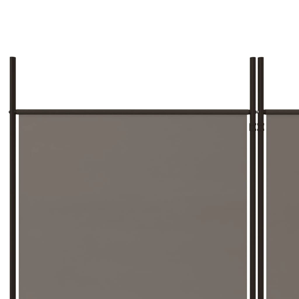vidaXL Paravan de cameră cu 3 panouri, antracit, 150 x 180 cm, textil