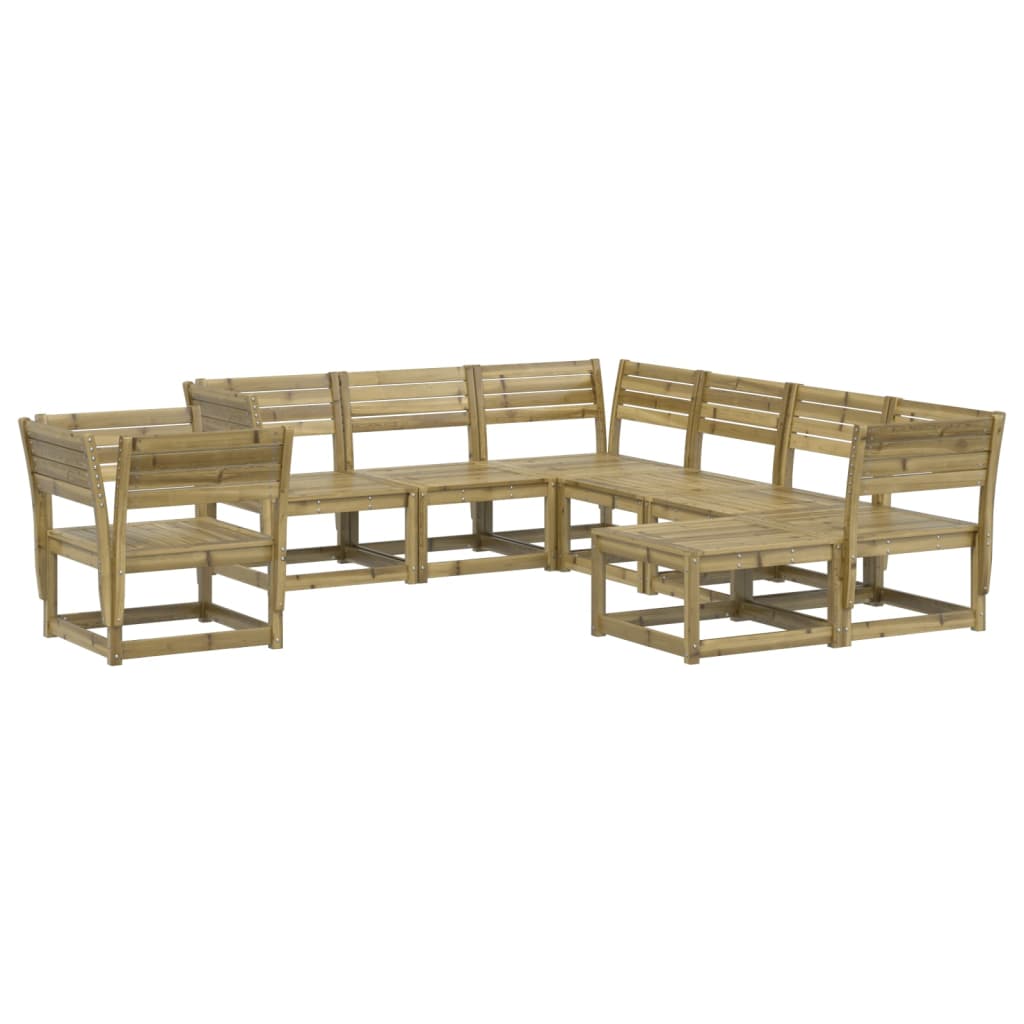 vidaXL Set mobilier relaxare de grădină, 8 piese, lemn de pin tratat