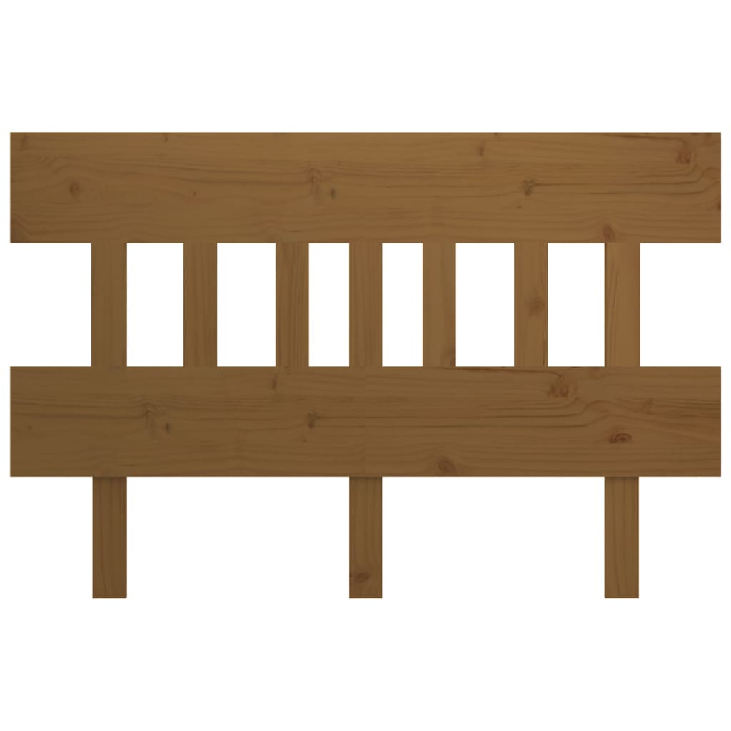 vidaXL Tăblie de pat, maro miere, 123,5x3x81 cm, lemn masiv de pin
