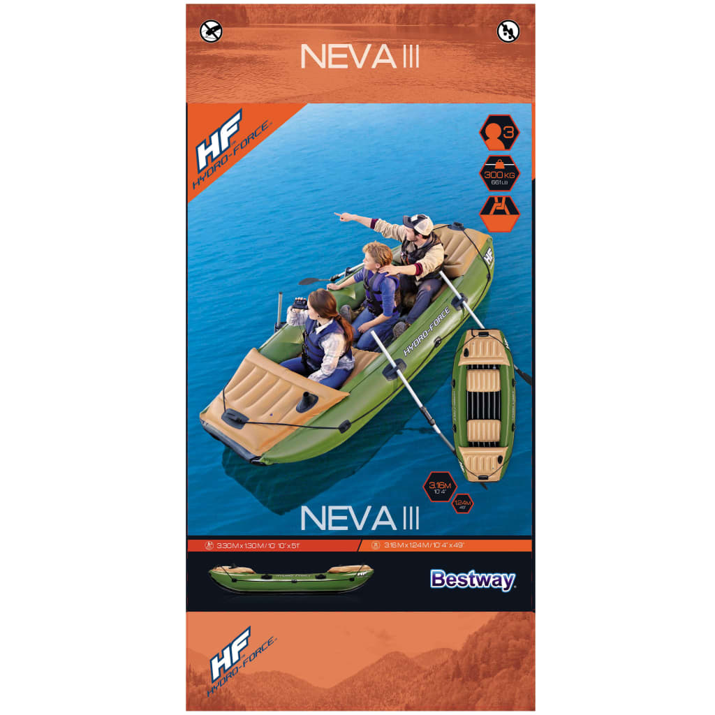 Bestway Barcă gonflabilă Hydro-Force Neva III, 316 x 124 cm, 65008