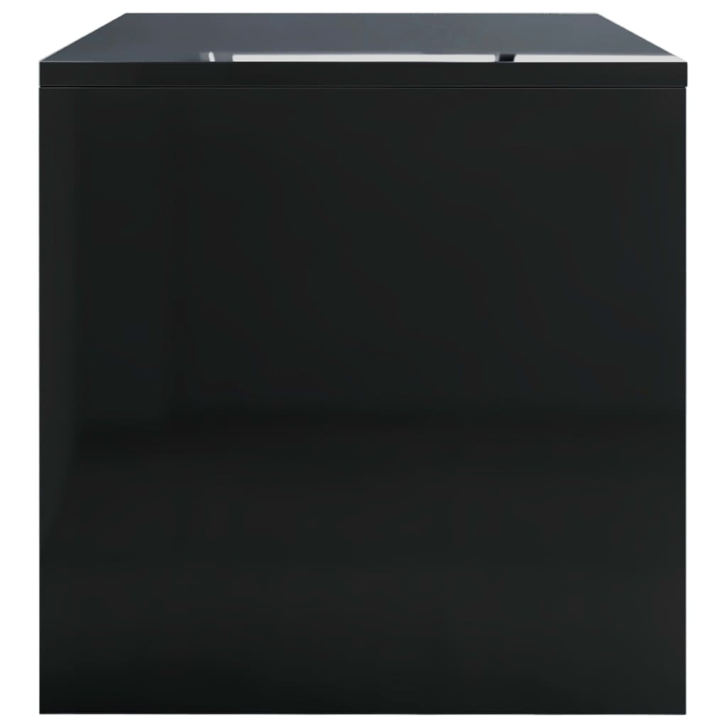 vidaXL Măsuță de cafea, negru extralucios, 100x40x40 cm, PAL