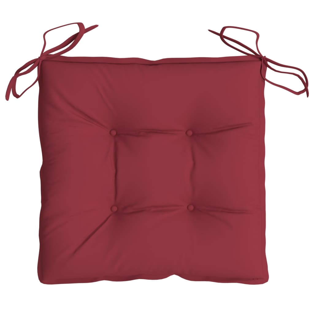 vidaXL Perne de scaun, 6 buc., roșu vin, 50x50x7 cm, textil oxford