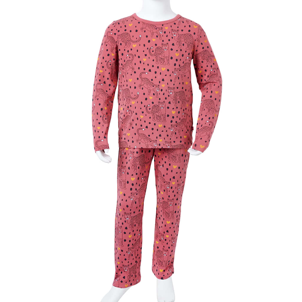 Pijamale pentru copii cu mâneci lungi roz fanat 92