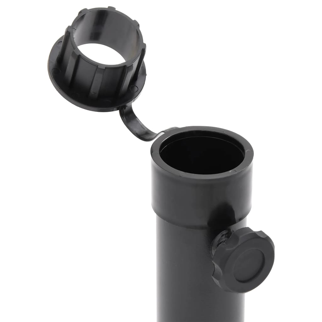 vidaXL Suport de umbrelă pentru stâlp de Ø38/48 mm, negru mat, oțel