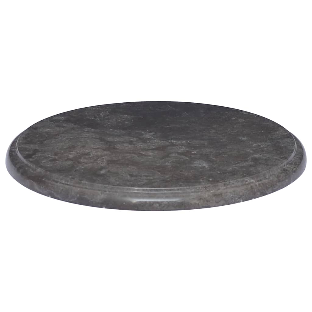 vidaXL Blat de masă, negru, Ø40x2,5 cm, marmură