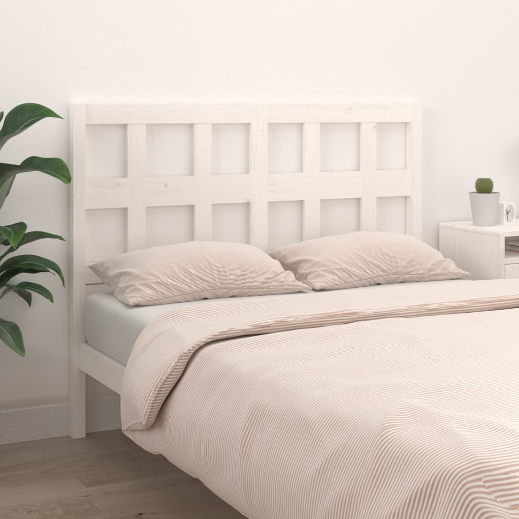 vidaXL Tăblie de pat, alb, 140,5x4x100 cm, lemn masiv de pin
