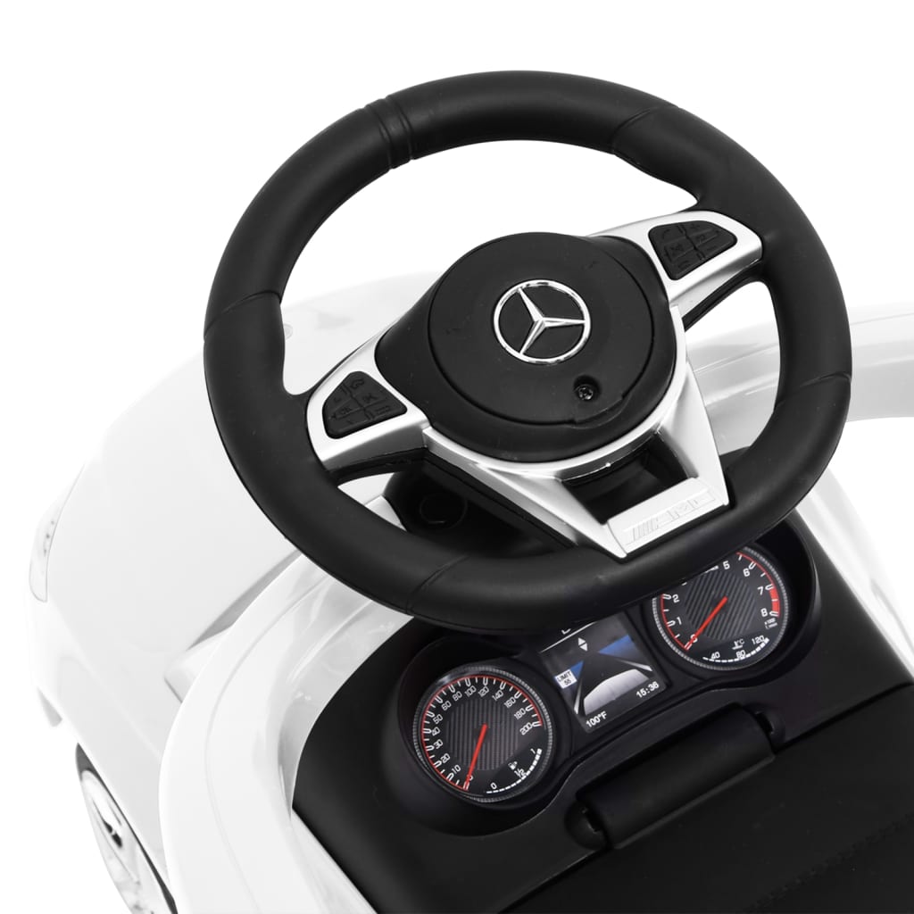 vidaXL Mașinuță cu împingere Mercedes-Benz C63, alb