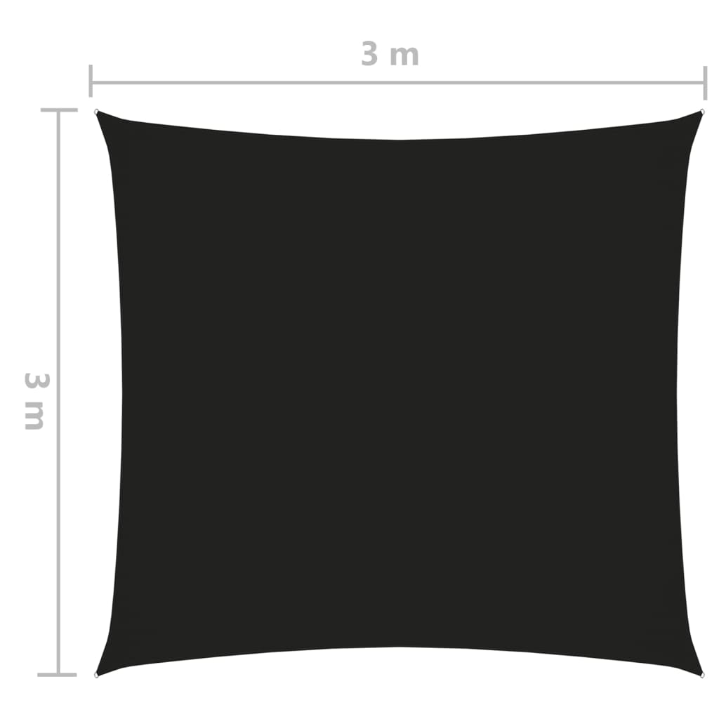 vidaXL Parasolar, negru, 3x3 m, țesătură oxford, pătrat