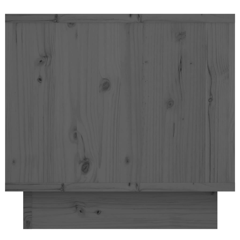 vidaXL Noptiere, 2 buc.,gri, 35x34x32 cm, lemn masiv de pin