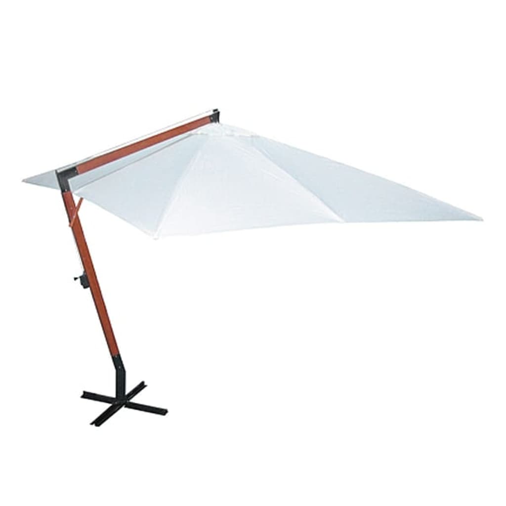 vidaXL Umbrelă de soare suspendată 300 x 400 cm, alb