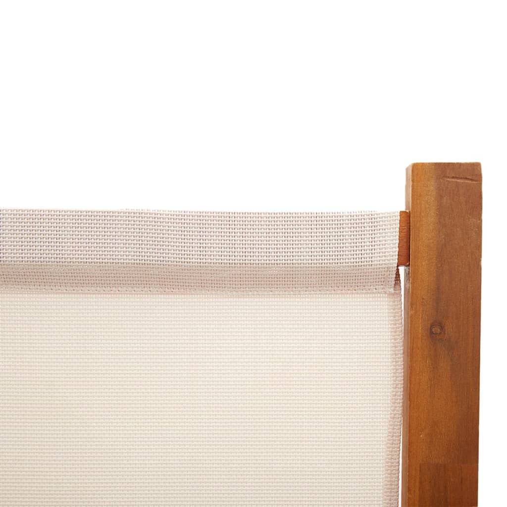 vidaXL Paravan de cameră cu 3 panouri, alb crem, 210x180 cm