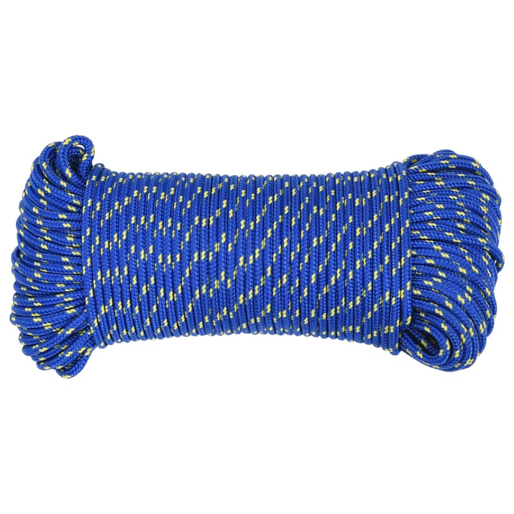 vidaXL Frânghie de barcă, albastru, 5 mm, 50 m, polipropilenă