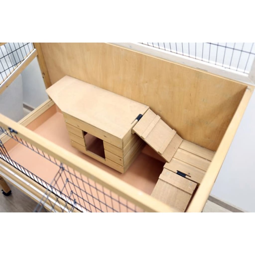 Kerbl Cușcă animale mici Indoor Deluxe, 115x60x92,5 cm, lemn, 82725
