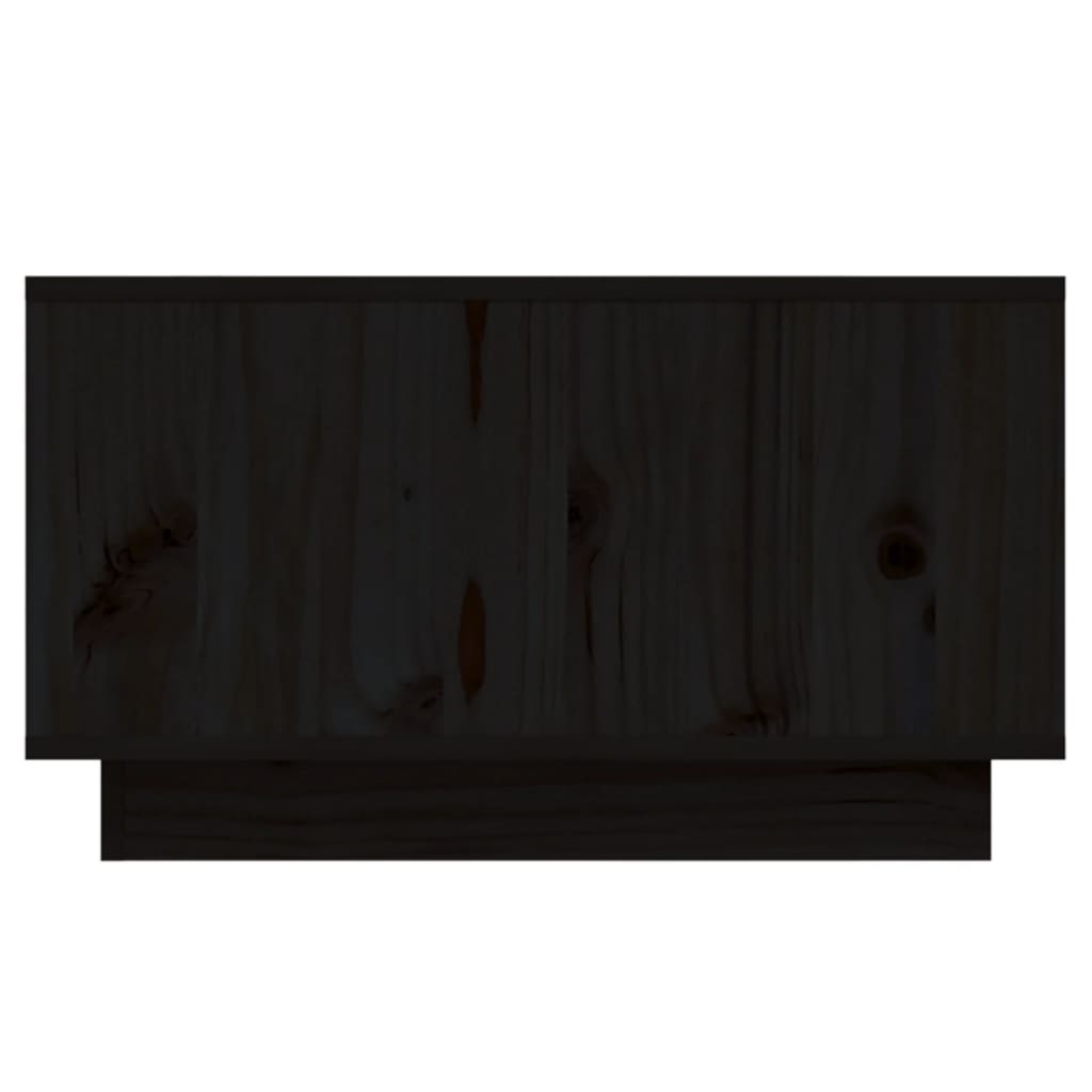 vidaXL Măsuță de cafea, negru, 55x56x32 cm, lemn masiv de pin