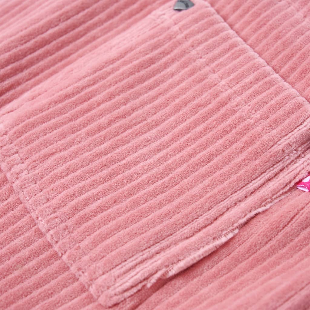 Rochie salopetă pentru copii, velur, roz deschis, 92