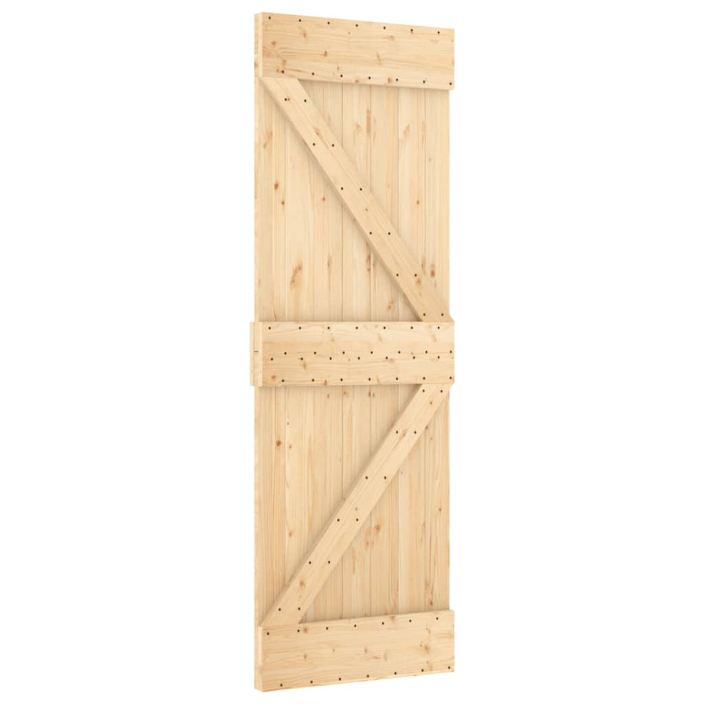 vidaXL Ușă glisantă cu set de feronerie 70x210 cm, lemn masiv de pin