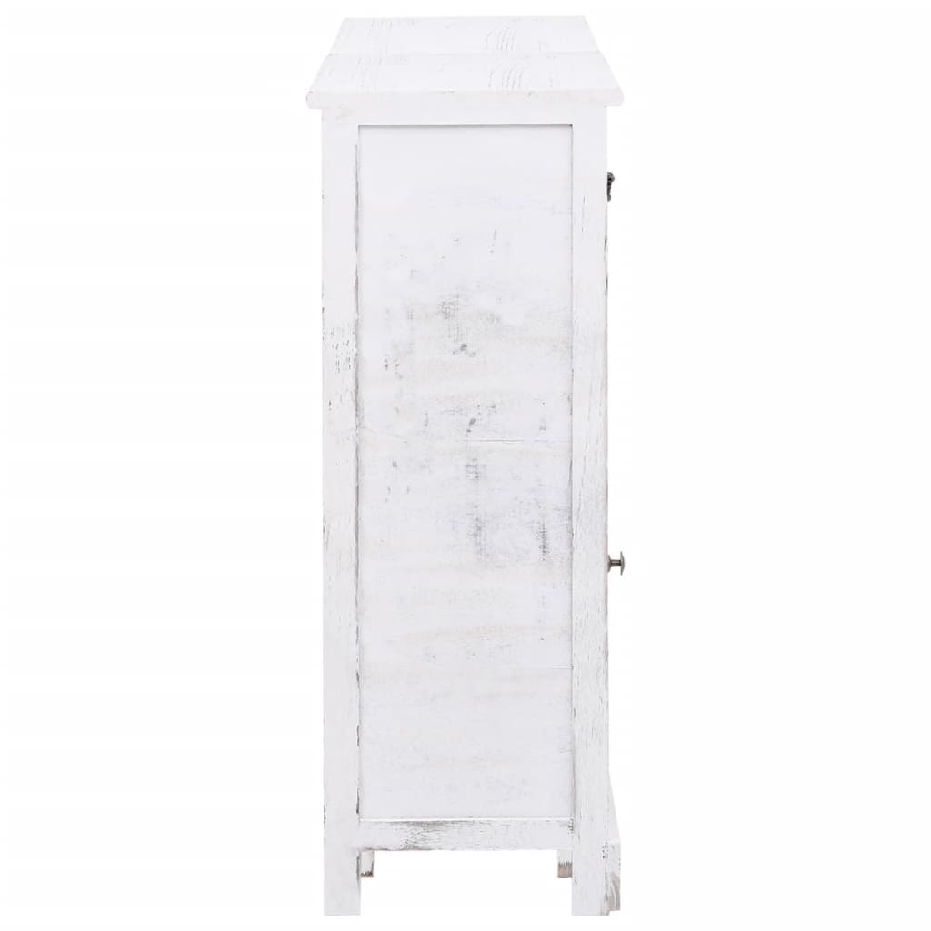 vidaXL Servantă cu 10 sertare, alb, 113x30x79 cm, lemn