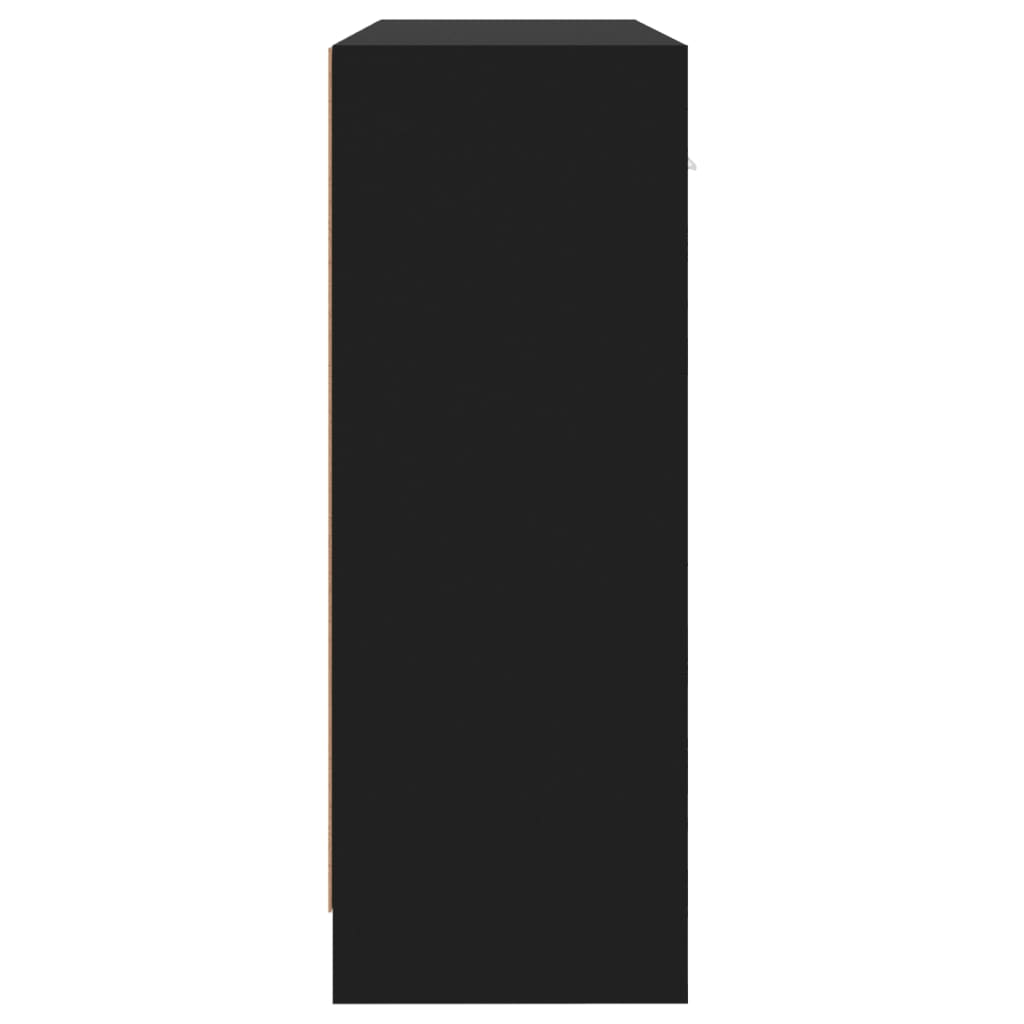 vidaXL Servantă, negru, 91x28x75 cm, lemn prelucrat