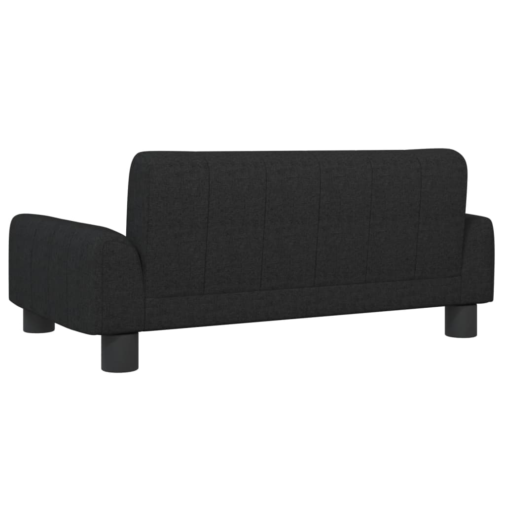 vidaXL Canapea pentru copii, negru, 70x45x30 cm, material textil