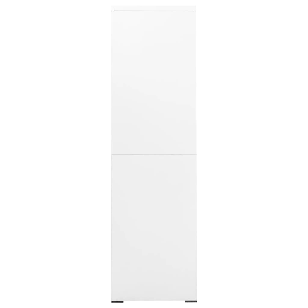 vidaXL Fișet, alb, 90x46x164 cm, oțel