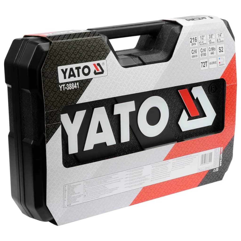 YATO Set chei buloane, 216 piese, YT-38841