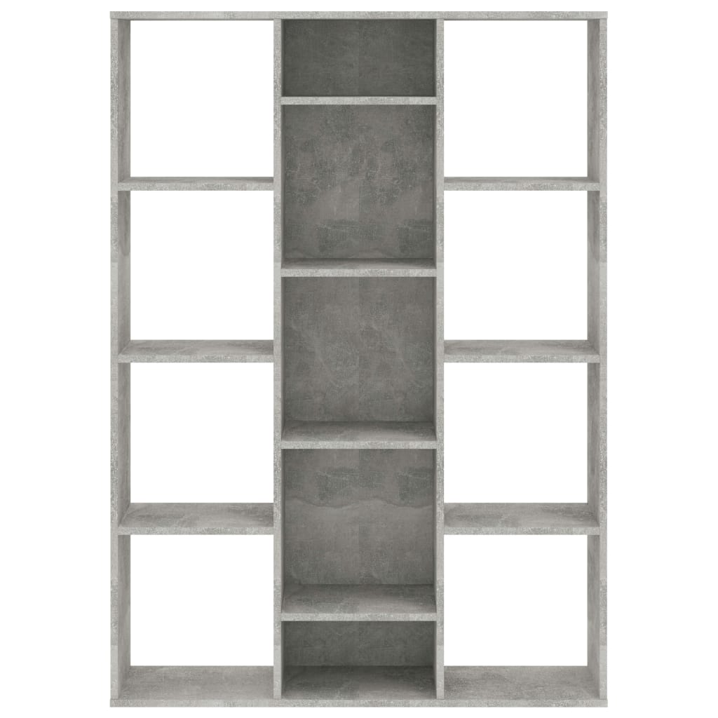 vidaXL Separator cameră/Bibliotecă, gri beton, 100x24x140 cm, PAL