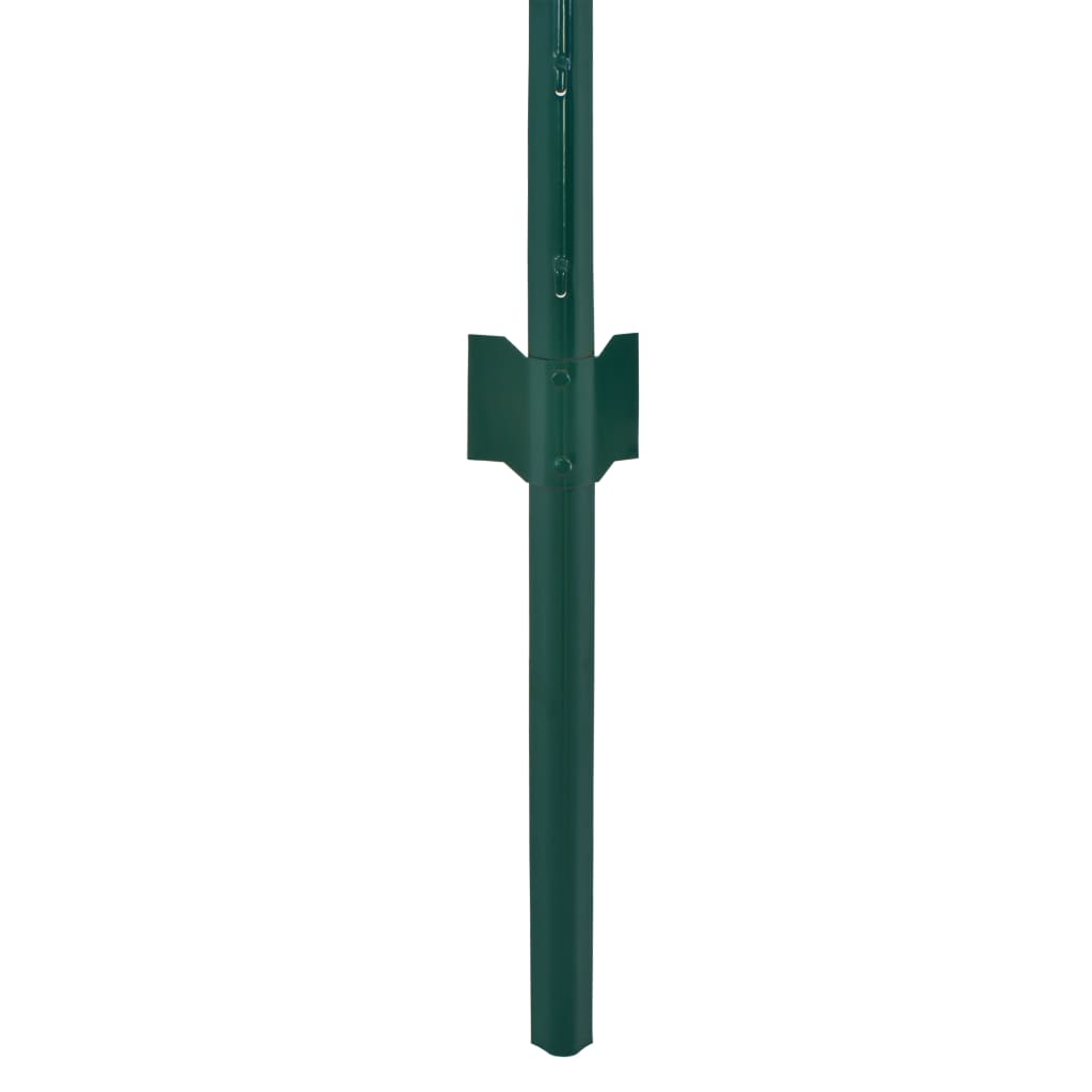 vidaXL Gard din plasă de sârmă cu stâlpi, verde, 25 x 0,75 m, oțel