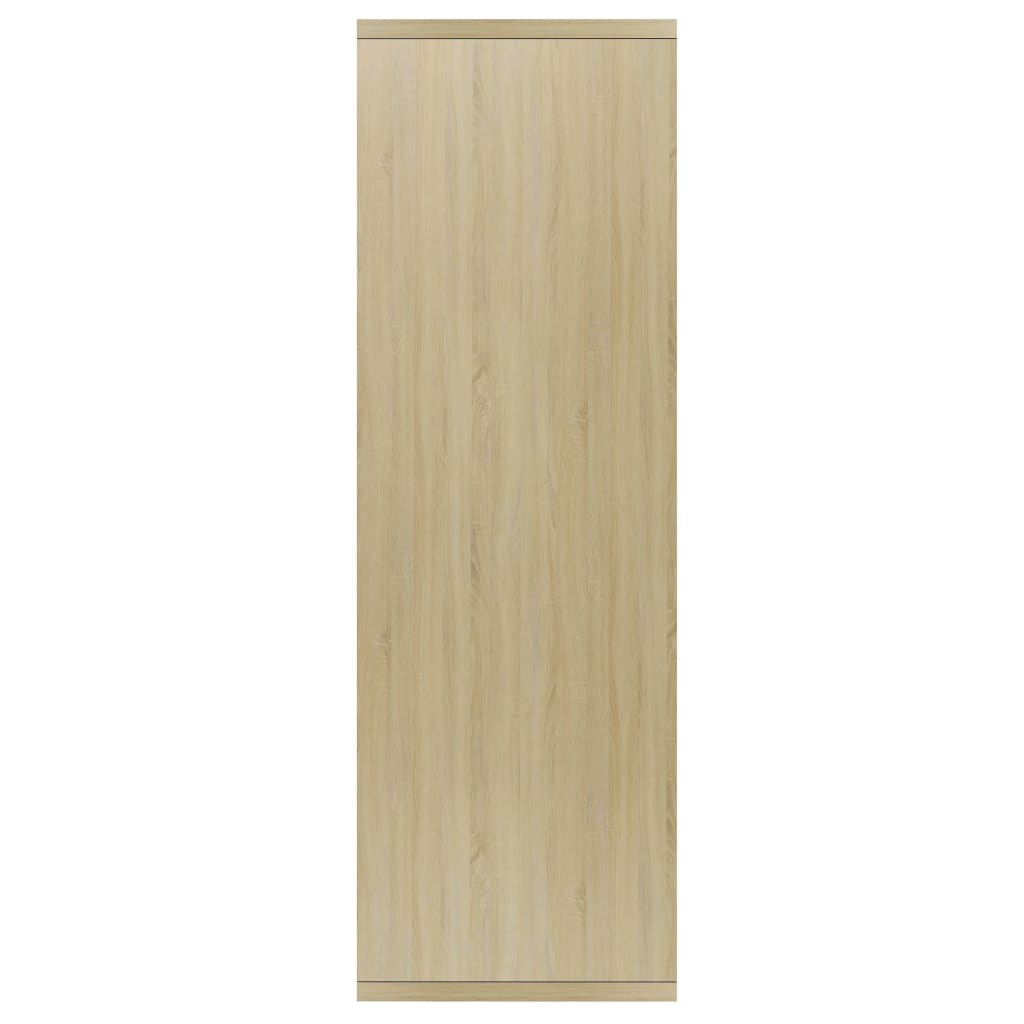 vidaXL Bibliotecă/Servantă alb&stejar sonoma 50x25x80cm lemn prelucrat