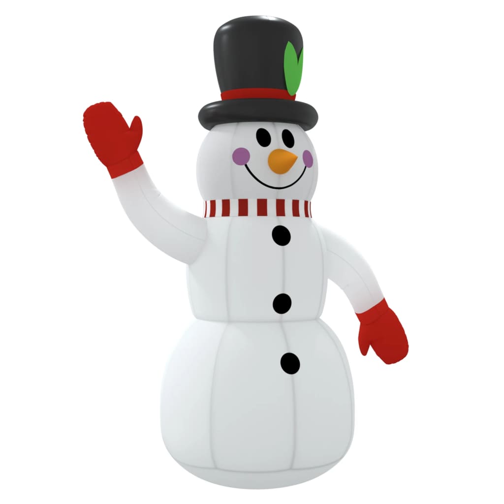 vidaXL Om de zăpadă gonflabil cu LED-uri, 120 cm