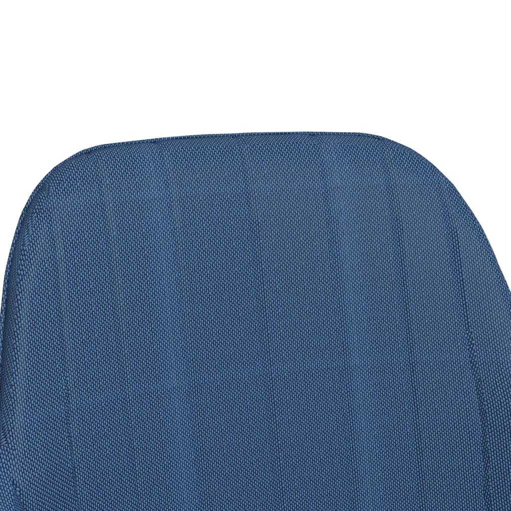 vidaXL Scaune de bucătărie cu brațe, 4 buc., albastru, material textil