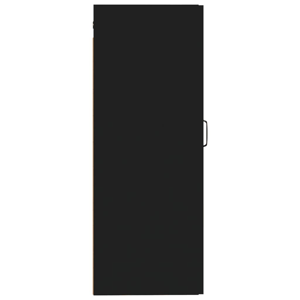 vidaXL Dulap de perete, negru, 35x34x90 cm, lemn prelucrat