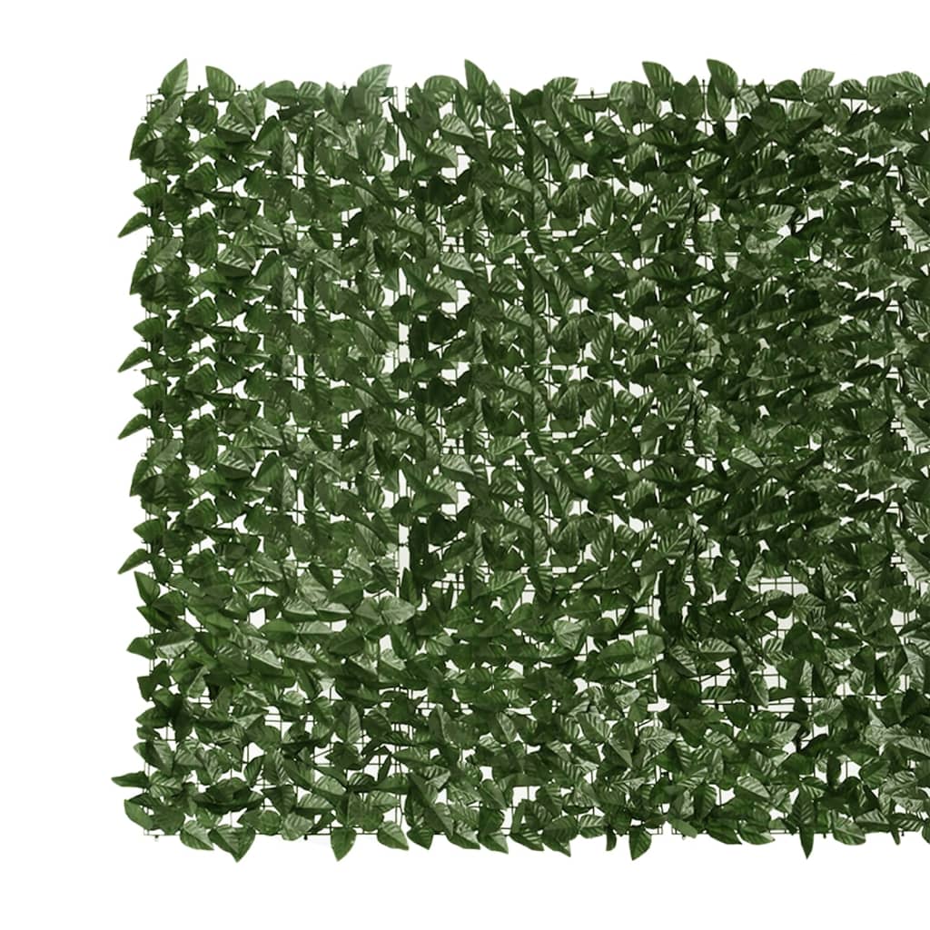 vidaXL Paravan de balcon, frunze verde închis, 500x150 cm