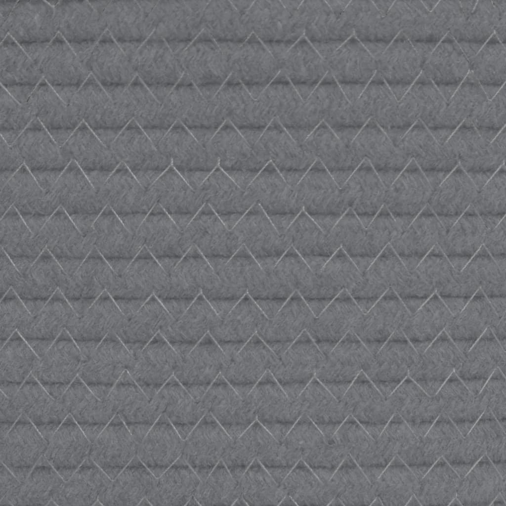 vidaXL Coș de depozitare, gri și alb, Ø38x46 cm, bumbac