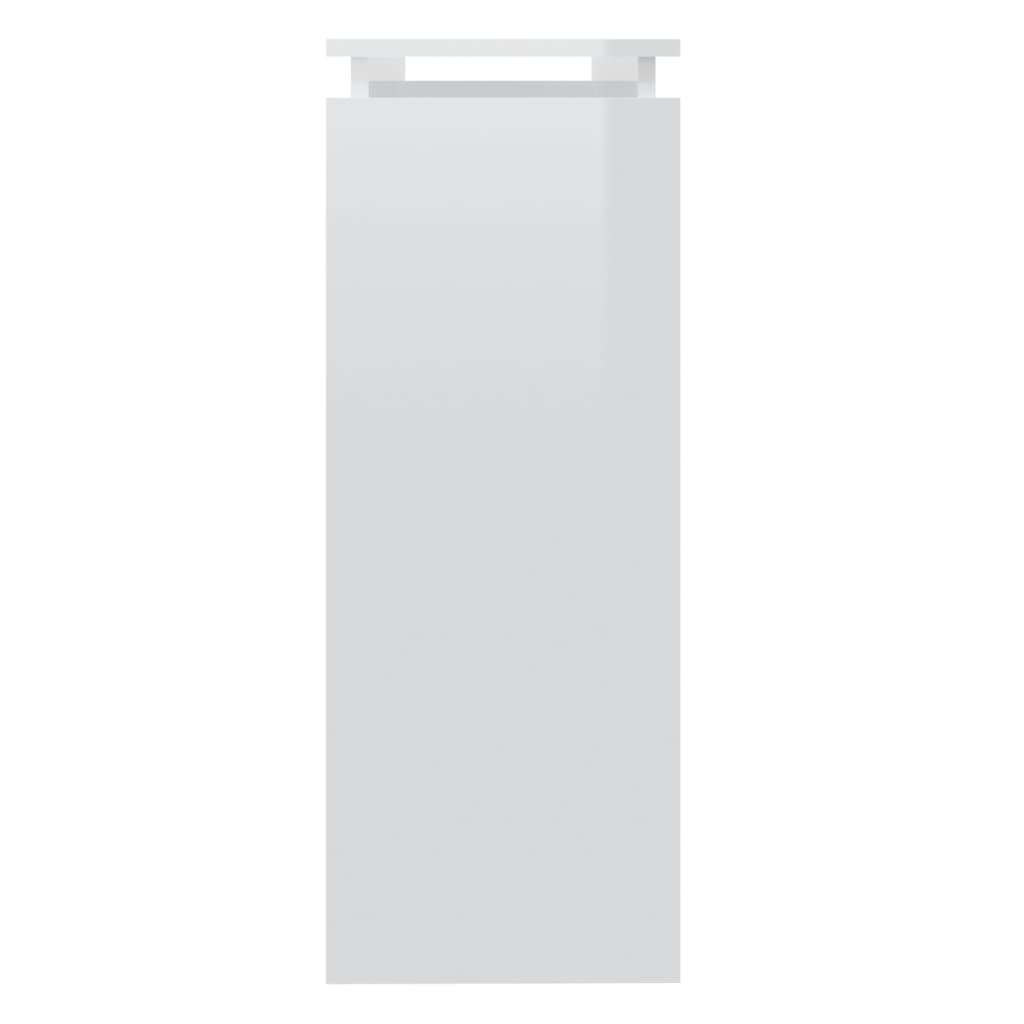 vidaXL Masă consolă, alb extralucios, 102x30x80 cm, PAL
