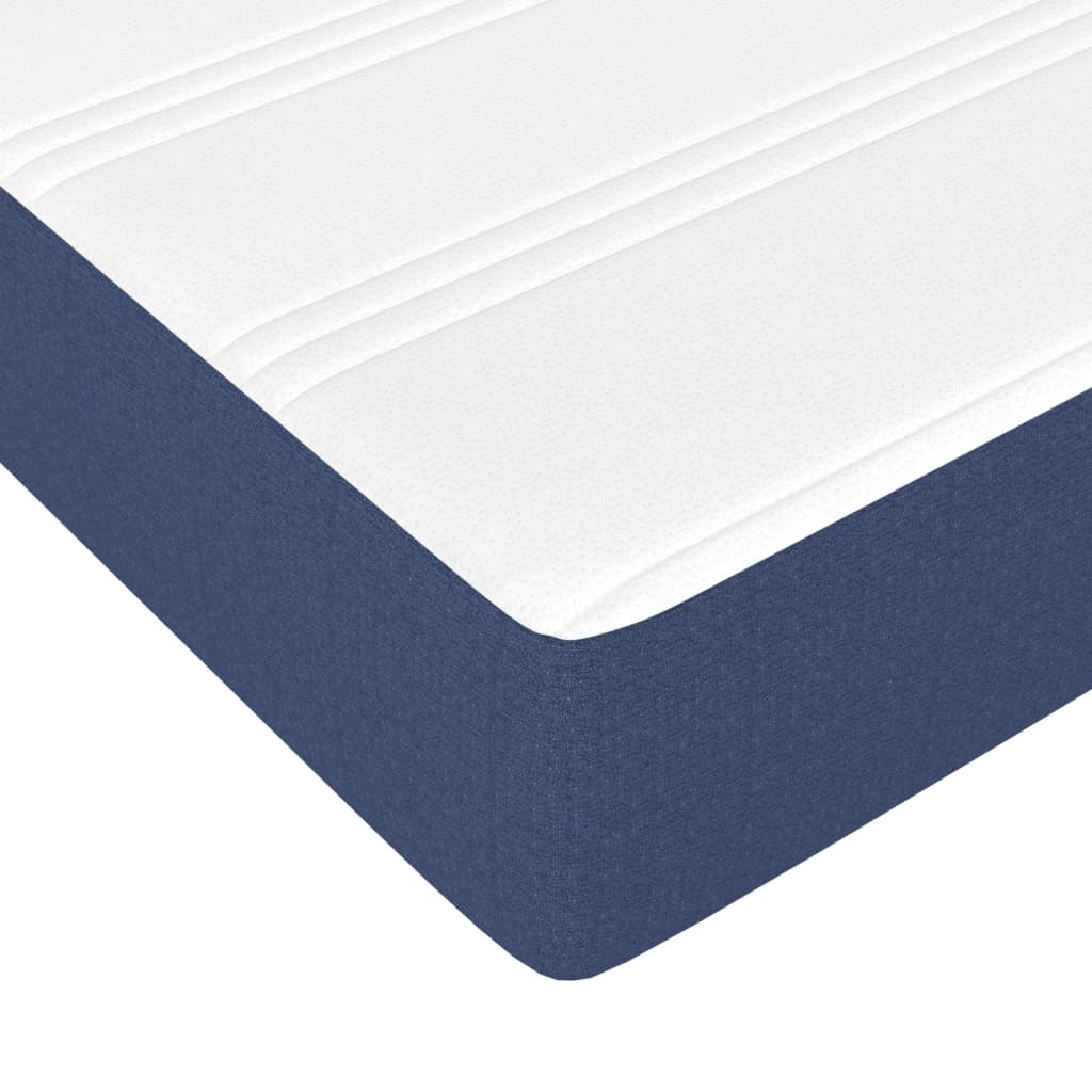 vidaXL Saltea de pat cu arcuri, albastru, 90x200x20 cm, textil