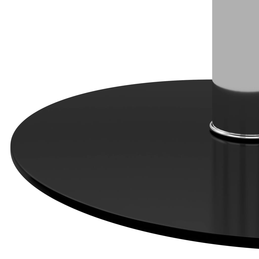 vidaXL Masă de cafea, negru, 40 cm, sticlă securizată
