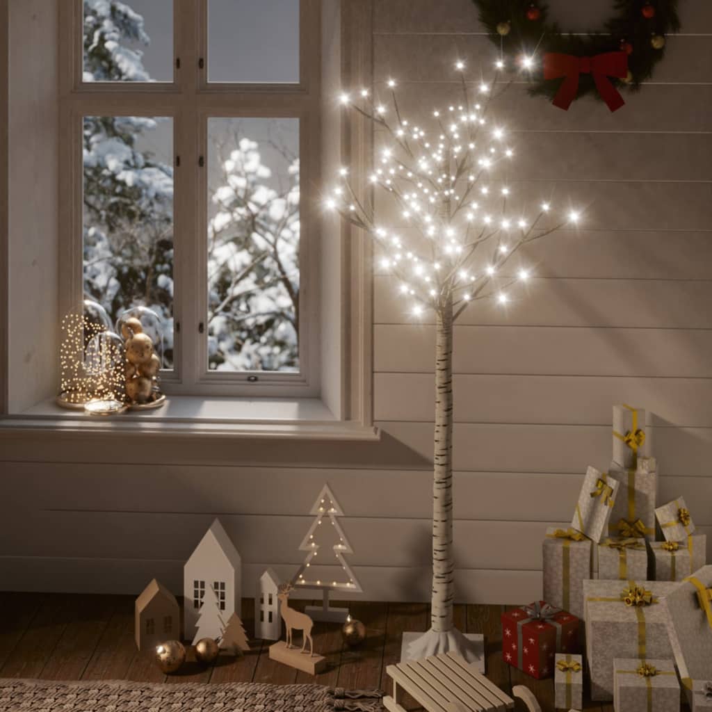 vidaXL Pom Crăciun 140 LED-uri alb rece 1,5 m salcie interior/exterior