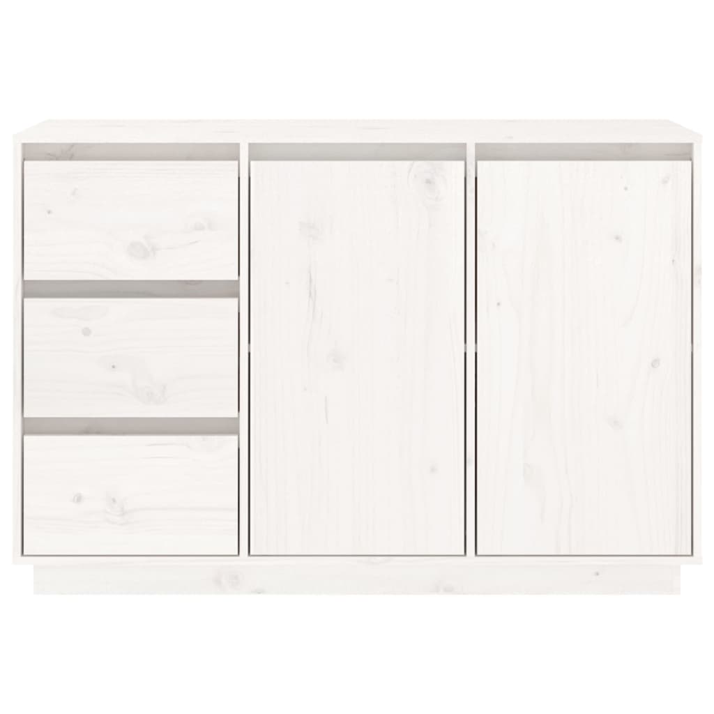vidaXL Servantă, alb, 111x34x75 cm, lemn masiv de pin