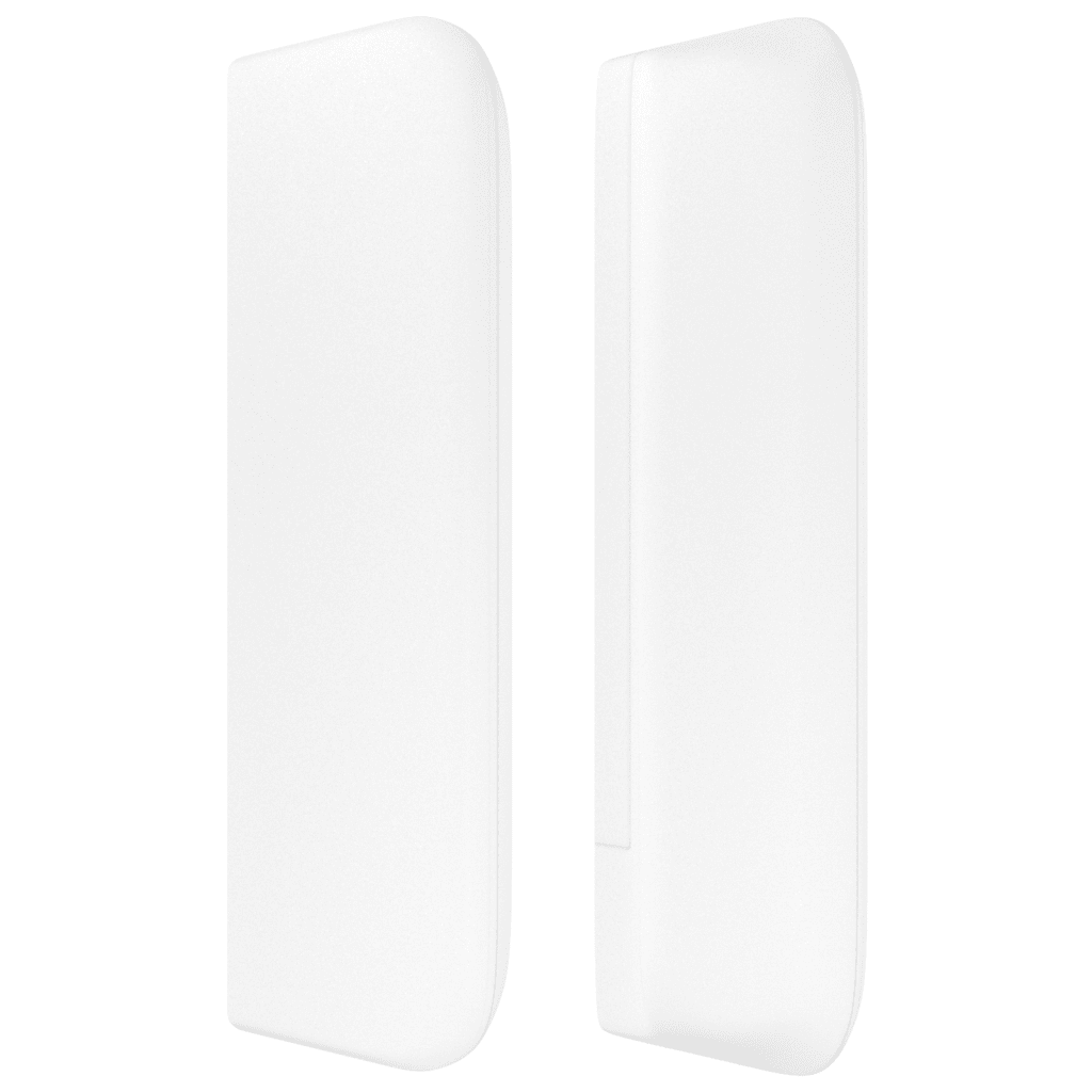 vidaXL Tăblie de pat cu LED, alb, 147x16x78/88 cm, piele ecologică
