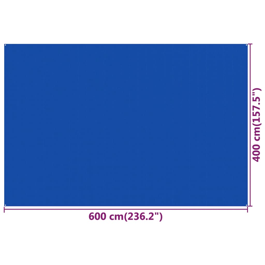 vidaXL Covor pentru cort, albastru, 400x600 cm, HDPE