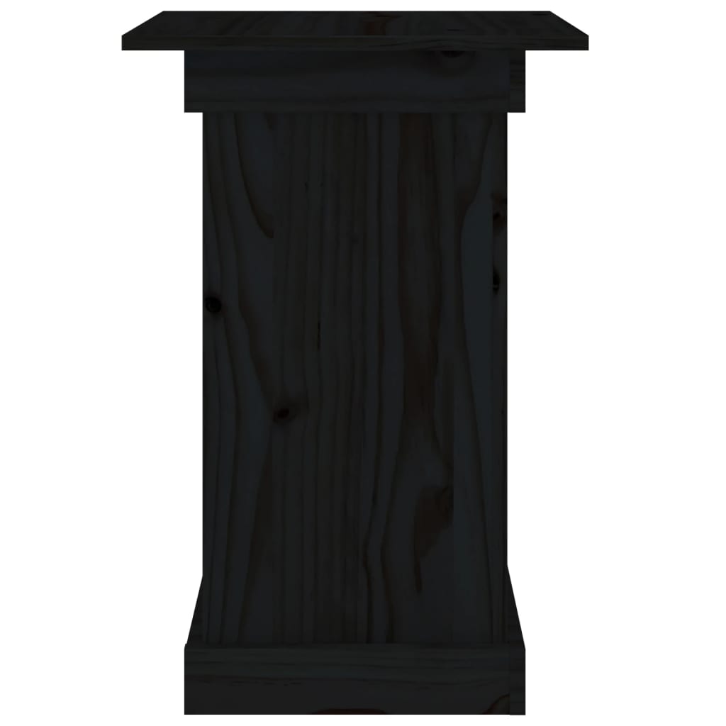 vidaXL Suport pentru flori, negru, 40x40x60 cm, lemn masiv de pin