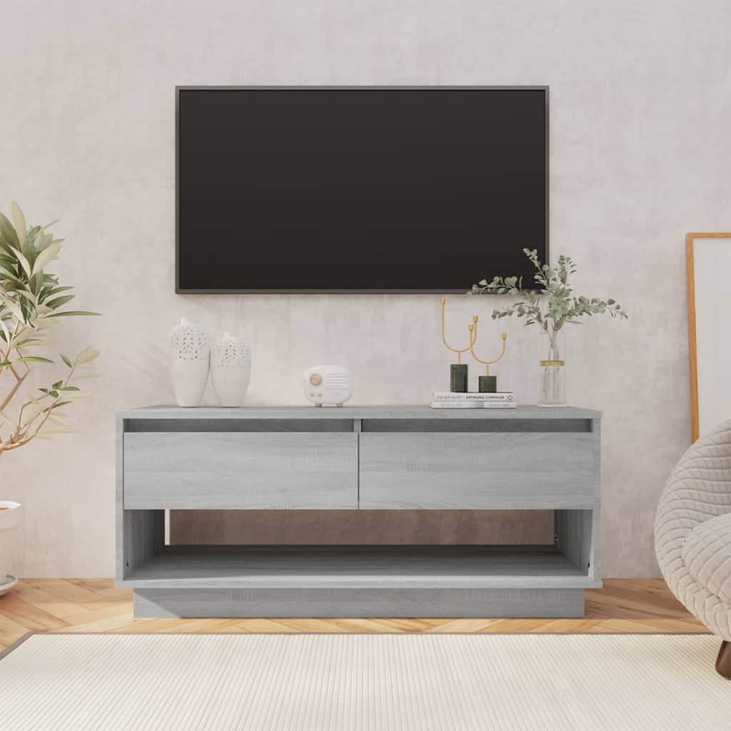 812973 vidaXL TV Cabinet Grey Sonoma 102x41x44 cm Chipboard