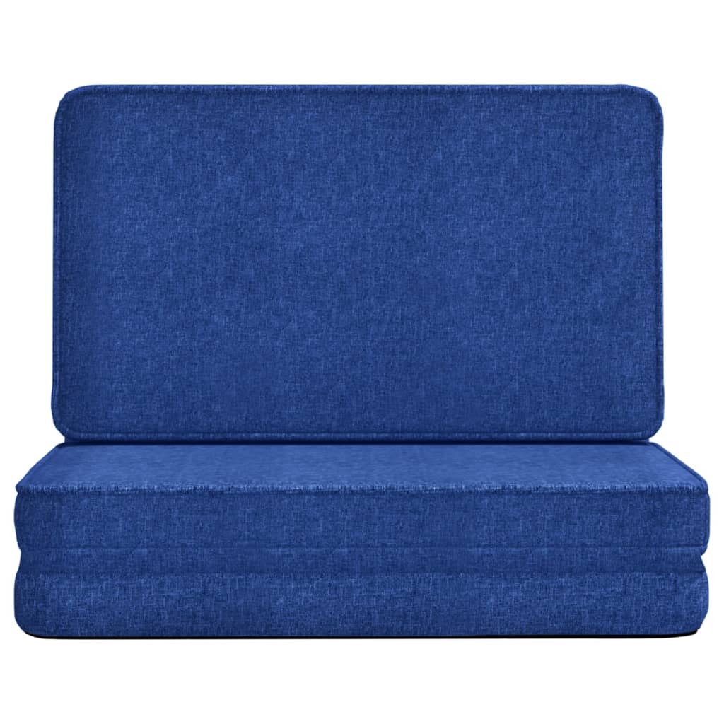 vidaXL Scaun de podea pliabil, albastru, material textil