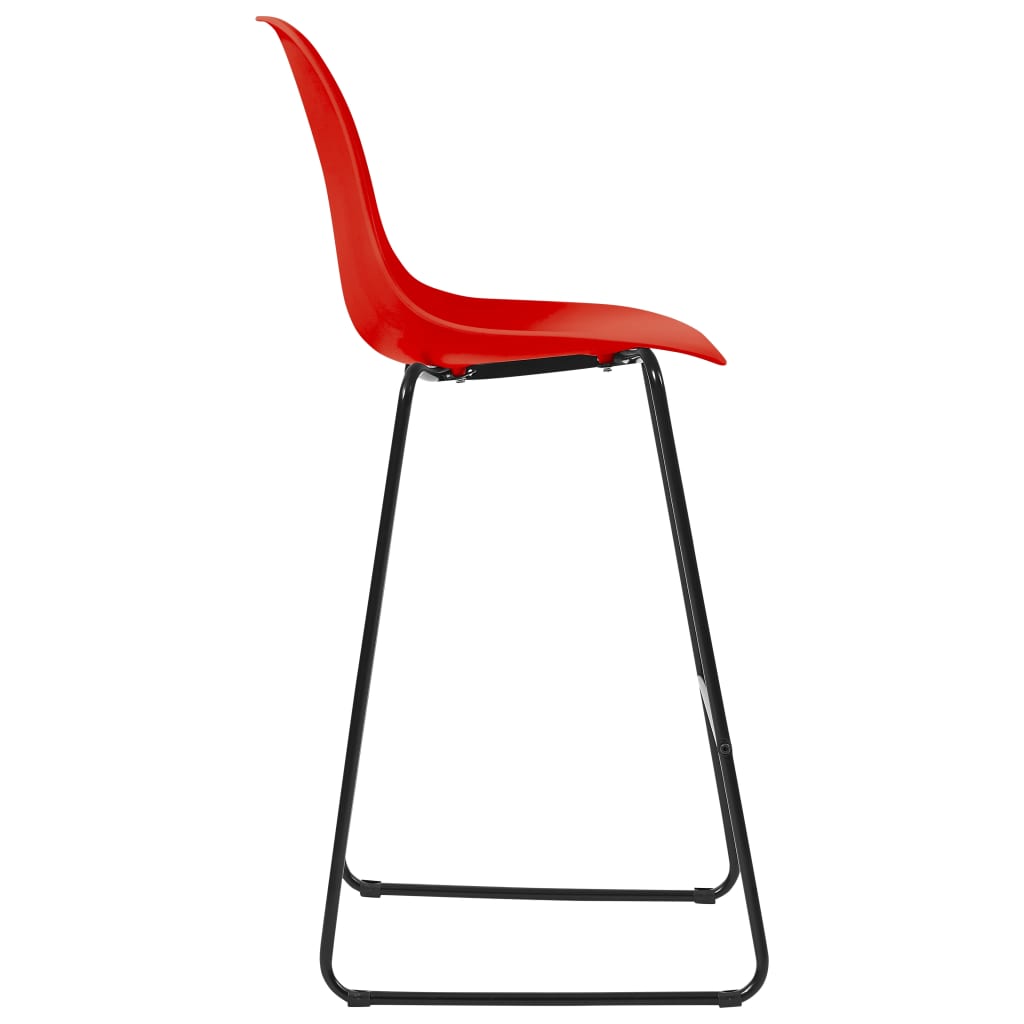 vidaXL Set mobilier de bar, 5 piese, roșu, plastic