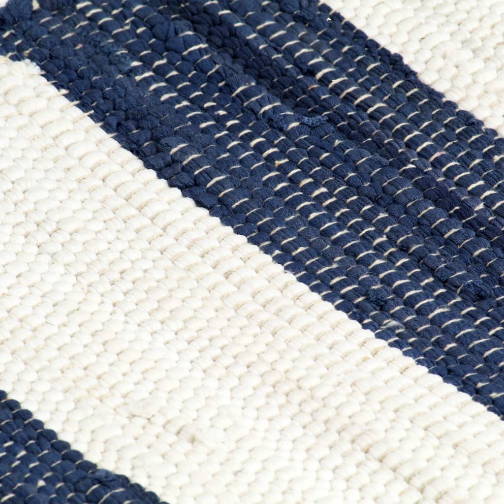 vidaXL Naproane, 6 buc., chindi, dungi albastre și albe, 30 x 45 cm