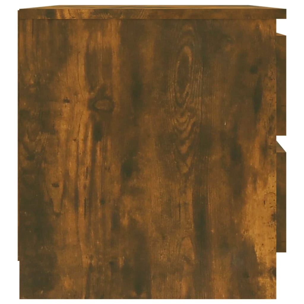 vidaXL Noptiere, 2 buc., stejar fumuriu, 50x39x43,5 cm, lemn prelucrat