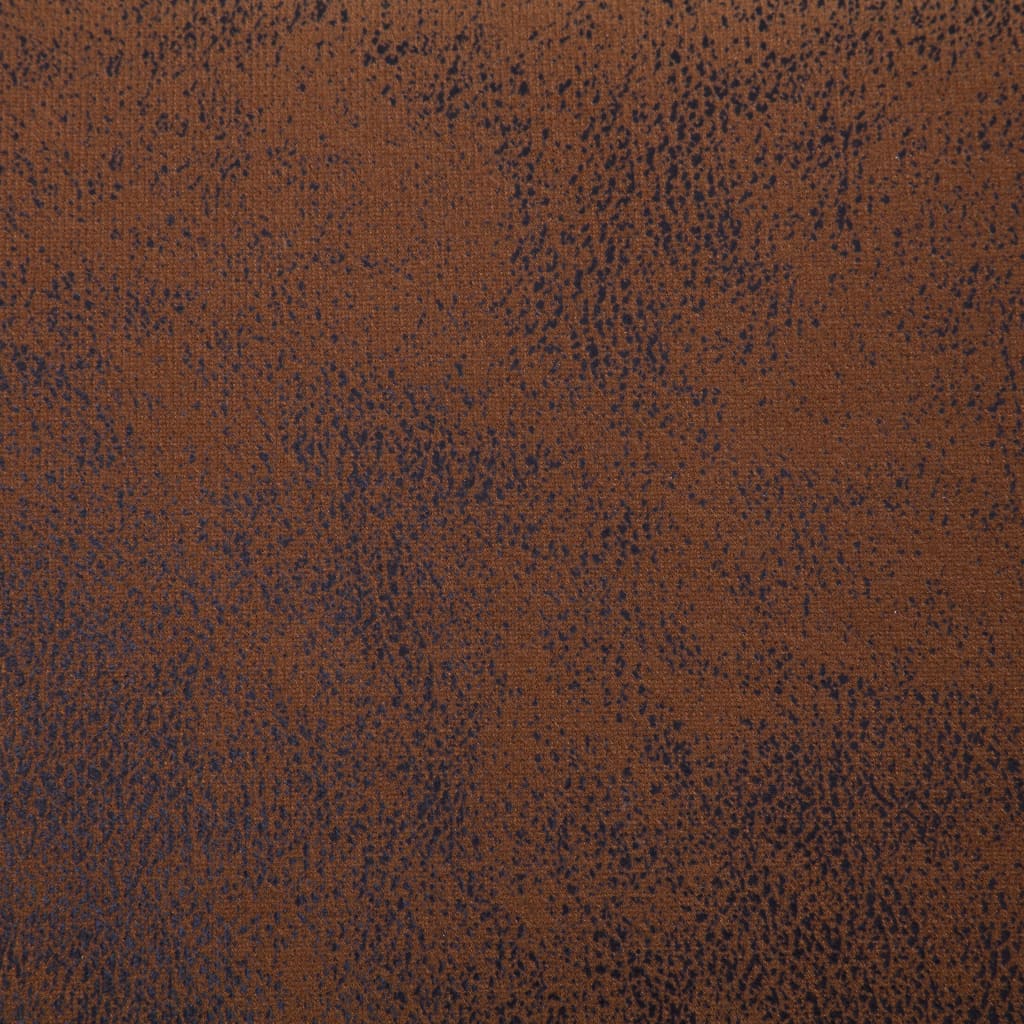 vidaXL Banchetă cu depozitare, maro, 116 cm, piele întoarsă ecologică