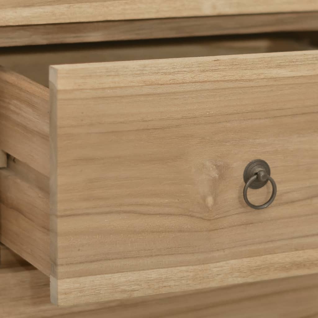 vidaXL Comodă cu sertare, 30x30x90 cm, lemn masiv tec