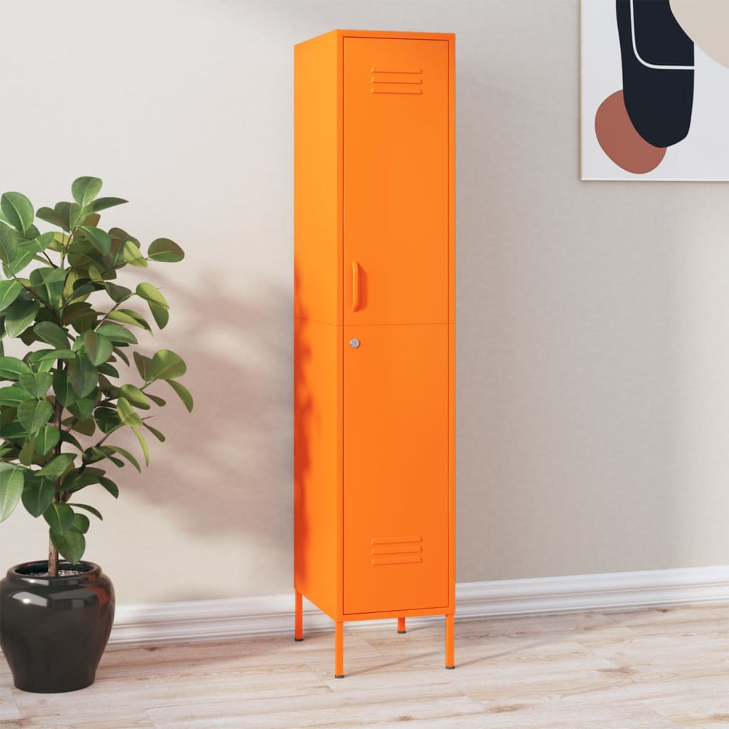 vidaXL Dulap de vestiar, portocaliu, 35x46x180 cm, oțel
