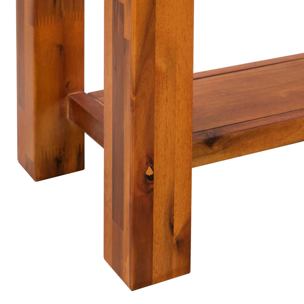 vidaXL Masă consolă, lemn masiv de acacia, 86 x 30 x 75 cm